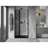 Mexen Mist L drzwi prysznicowe uchylne lewe 120 cm, czarna ramka, czarne - 8A4L-120-000-70-70-L