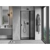 Mexen Mist L drzwi prysznicowe uchylne prawe 115 cm, czarna ramka, czarne - 8A4L-115-000-70-70-P