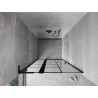 Mexen Mist L drzwi prysznicowe uchylne lewe 95 cm, czarna kratka, czarne - 8A4L-095-000-70-77-L