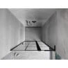 Mexen Mist L drzwi prysznicowe uchylne prawe 95 cm, czarna kratka, czarne - 8A4L-095-000-70-77-P