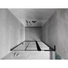 Mexen Mist L drzwi prysznicowe uchylne prawe 115 cm, czarna kratka, czarne - 8A4L-115-000-70-77-P