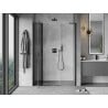 Mexen Mist L drzwi prysznicowe uchylne 150 cm, transparent, czarne - 8A4L-150-001-70-00