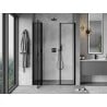 Mexen Mist L drzwi prysznicowe uchylne lewe 155 cm, czarna ramka, czarne - 8A4L-155-001-70-70-L