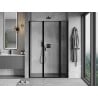 Mexen Mist L drzwi prysznicowe uchylne prawe 135 cm, czarna ramka, czarne - 8A4L-135-001-70-70-P
