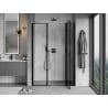Mexen Mist L drzwi prysznicowe uchylne prawe 135 cm, czarna ramka, czarne - 8A4L-135-001-70-70-P