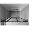 Mexen Mist L drzwi prysznicowe uchylne lewe 140 cm, czarna kratka, czarne - 8A4L-140-001-70-77-L