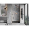 Mexen Mist-H drzwi prysznicowe uchylne prawe 110 cm, transparent, miedź szczotkowana - 8A5-110-000-65-00-P