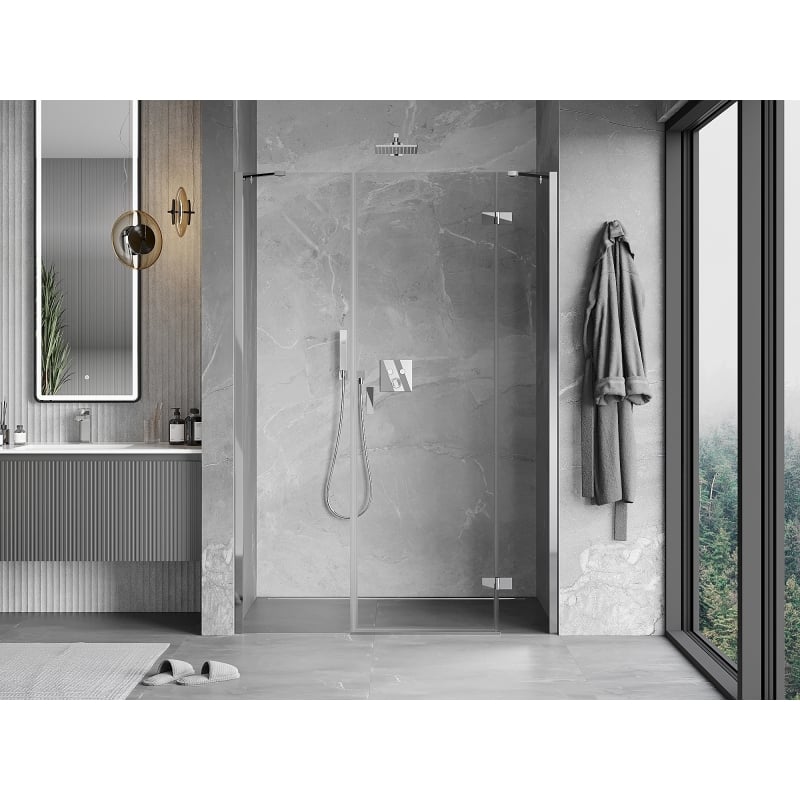 Mexen Mist-H drzwi prysznicowe uchylne prawe 120 cm, transparent, chrom - 8A5-120-001-01-00-P