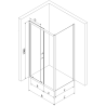Mexen Apia kabina prysznicowa rozsuwana 130 x 80 cm, białe pasy, chrom + brodzik Flat - 840-130-080-01-20-4010