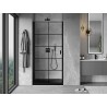 Mexen Mist-B drzwi prysznicowe uchylne lewe 80 cm, czarna kratka, czarne - 8A2-080-000-70-77-L