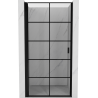 Mexen Mist-B drzwi prysznicowe uchylne lewe 80 cm, czarna kratka, czarne - 8A2-080-000-70-77-L