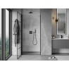 Mexen Mist-B drzwi prysznicowe uchylne lewe 80 cm, czarna kratka, czarne - 8A2-080-000-70-77-L
