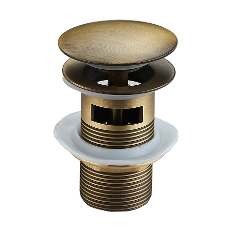 Mexen korek klik-klak okrągły z przelewem, brąz antyczny - 79920-30