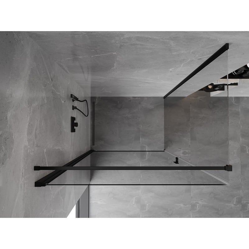 Mexen Mist-B  kabina prysznicowa uchylna 85 x 120 cm, transparent, czarna - 8A2T-085-120-70-00