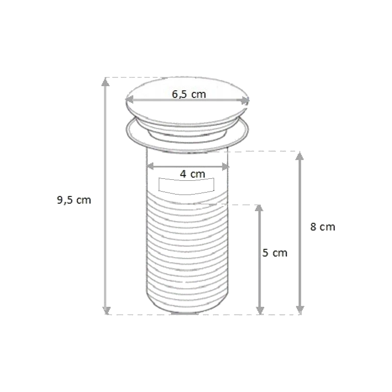 Mexen korek klik-klak okrągły z przelewem, różowe złoto - 79920-60
