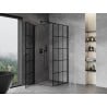 Mexen Mist-B kabina prysznicowa uchylna lewa 100 x 100 cm, czarna kratka, czarna - 8A2T-100-100-70-77-L