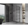 Mexen Mist-B  kabina prysznicowa uchylna lewa 90 x 95 cm, czarna kratka, czarna - 8A2T-090-095-70-77-L