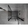 Mexen Mist-B kabina prysznicowa uchylna prawa 70 x 70 cm, czarna kratka, czarna - 8A2T-070-070-70-77-P