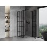 Mexen Mist-B kabina prysznicowa uchylna prawa 70 x 70 cm, czarna kratka, czarna - 8A2T-070-070-70-77-P