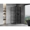Mexen Mist-B kabina prysznicowa uchylna prawa 70 x 70 cm, czarna kratka, czarna - 8A2T-070-070-70-77-P