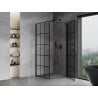 Mexen Mist-B kabina prysznicowa uchylna prawa 100 x 100 cm, czarna kratka, czarna - 8A2T-100-100-70-77-P