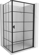 Mexen Mist-B  kabina prysznicowa uchylna prawa 90 x 70 cm, czarna kratka, czarna - 8A2T-090-070-70-77-P