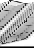 Mexen Mist-B  kabina prysznicowa uchylna prawa 80 x 75 cm, czarna kratka, czarna - 8A2T-080-075-70-77-P