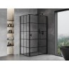 Mexen Mist-B  kabina prysznicowa uchylna prawa 100 x 90 cm, czarna kratka, czarna - 8A2T-100-090-70-77-P