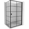 Mexen Mist-B  kabina prysznicowa uchylna prawa 90 x 95 cm, czarna kratka, czarna - 8A2T-090-095-70-77-P