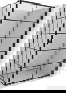 Mexen Mist-B  kabina prysznicowa uchylna prawa 70 x 100 cm, czarna kratka, czarna - 8A2T-070-100-70-77-P