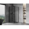 Mexen Mist-B kabina prysznicowa uchylna lewa 70 x 70 cm, czarna ramka, czarna - 8A2T-070-070-70-70-L