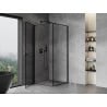 Mexen Mist-B kabina prysznicowa uchylna lewa 70 x 70 cm, czarna ramka, czarna - 8A2T-070-070-70-70-L