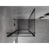 Mexen Mist-B kabina prysznicowa uchylna lewa 100 x 100 cm, czarna ramka, czarna - 8A2T-100-100-70-70-L