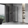 Mexen Mist-B kabina prysznicowa uchylna lewa 100 x 100 cm, czarna ramka, czarna - 8A2T-100-100-70-70-L