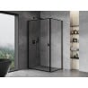 Mexen Mist-B  kabina prysznicowa uchylna lewa 100 x 70 cm, czarna ramka, czarna - 8A2T-100-070-70-70-L
