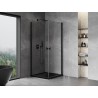 Mexen Mist-B Duo kabina prysznicowa uchylna 70 x 70 cm, transparent, czarna - 8A2-070-070-70-00