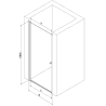 Mexen Pretoria drzwi prysznicowe uchylne 100 cm, grafit, chrom  - 852-100-000-01-40