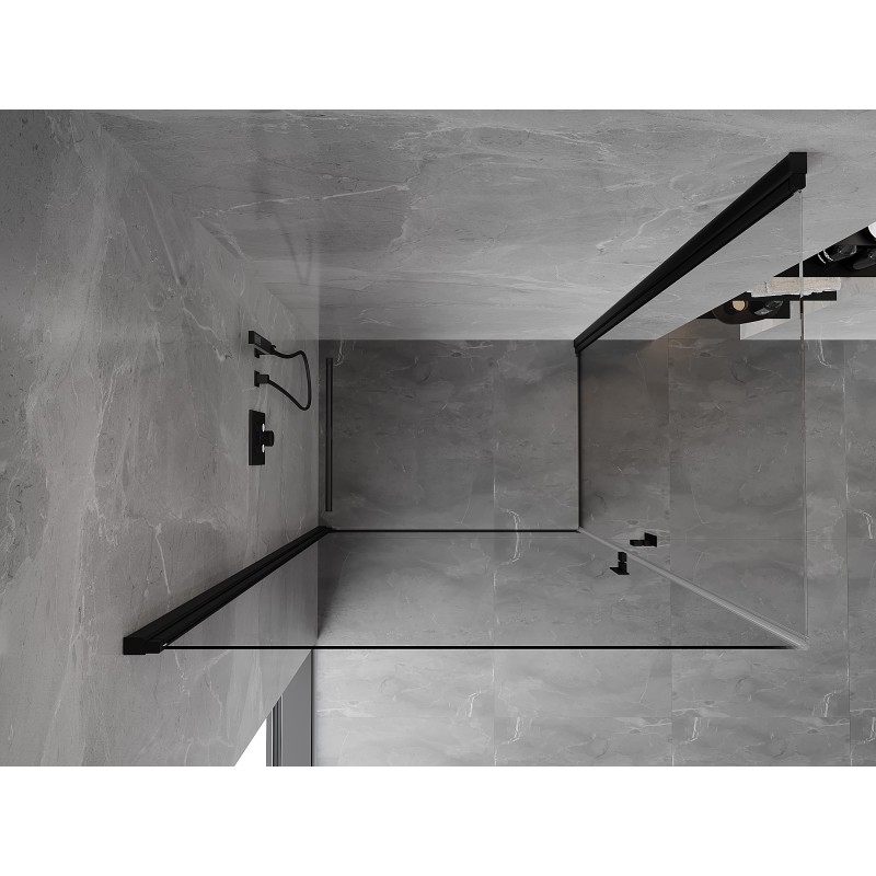 Mexen Mist-B Duo kabina prysznicowa uchylna 95 x 70 cm, transparent, czarna - 8A2-095-070-70-00