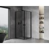 Mexen Mist-B Duo kabina prysznicowa uchylna 90 x 90 cm, czarna ramka, czarna - 8A2-090L-090P-70-70