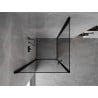 Mexen Mist-B Duo kabina prysznicowa uchylna 100 x 100 cm, czarna ramka, czarna - 8A2-100L-100P-70-70