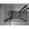 Mexen Mist-B Duo kabina prysznicowa uchylna 80 x 90 cm, czarna ramka, czarna - 8A2-080L-090P-70-70