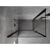 Mexen Mist-B Duo kabina prysznicowa uchylna 70 x 100 cm, czarna ramka, czarna - 8A2-070L-100P-70-70