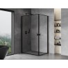 Mexen Mist-B Duo kabina prysznicowa uchylna 70 x 100 cm, czarna ramka, czarna - 8A2-070L-100P-70-70