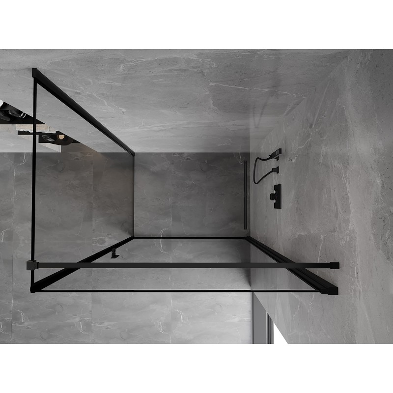 Mexen Mist-B  kabina prysznicowa uchylna prawa 70 x 100 cm, czarna ramka, czarna - 8A2T-070-100-70-70-P