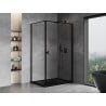Mexen Mist-B  kabina prysznicowa uchylna prawa 80 x 100 cm, czarna ramka, czarna - 8A2T-080-100-70-70-P