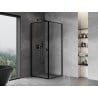 Mexen Mist-B kabina prysznicowa uchylna prawa 70 x 70 cm, czarna ramka, czarna - 8A2T-070-070-70-70-P