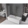 Mexen Velar L parawan nawannowy 2-skrzydłowy rozsuwany 75 x 150 cm, szron, złoty - 896-075-003-31-50