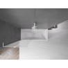 Mexen Velar L parawan nawannowy 2-skrzydłowy rozsuwany 85 x 150 cm, szron, biały - 896-085-003-31-20