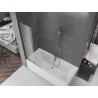 Mexen Velar L parawan nawannowy 2-skrzydłowy rozsuwany 85 x 150 cm, szron, złoty - 896-085-003-31-50