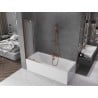 Mexen Velar L parawan nawannowy 2-skrzydłowy rozsuwany 85 x 150 cm, szron, różowe złoto - 896-085-003-31-60